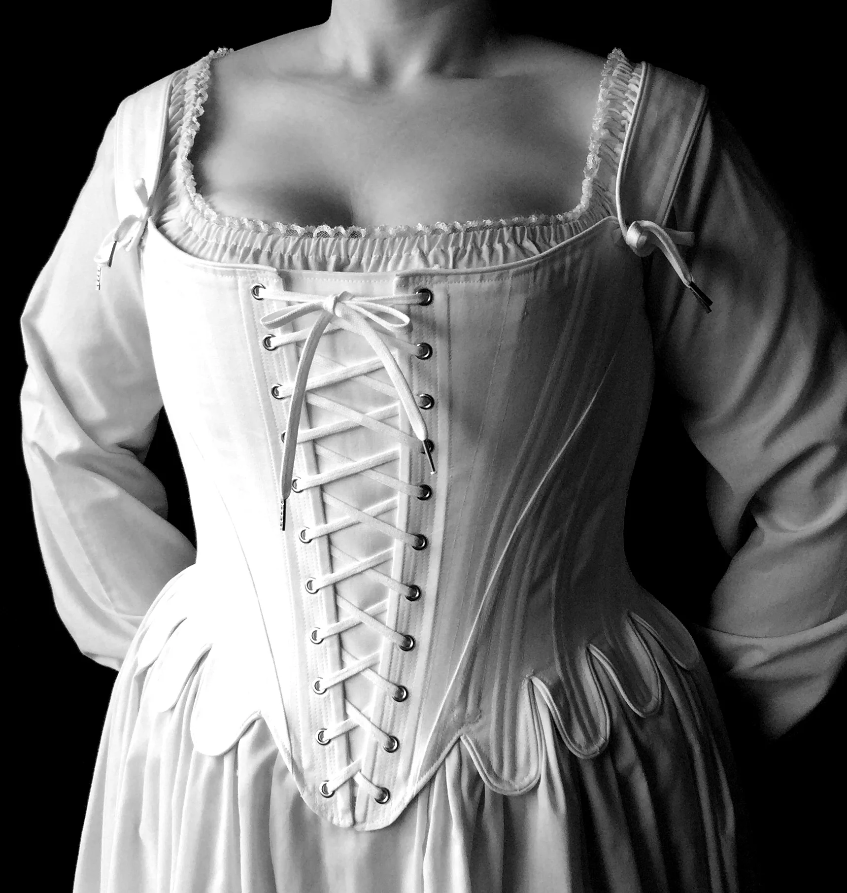 18th c. Marie Antoinette Front Lacing Stays — Period Corsets